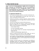 Preview for 8 page of Eurochron EFWS5008 Operating Instructions Manual