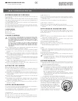 Предварительный просмотр 1 страницы Eurochron EFWU 1601 Operating Instructions Manual