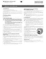 Preview for 3 page of Eurochron EFWU 2600 Operating Manual