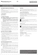 Предварительный просмотр 1 страницы Eurochron EQWU 880 Operating Instructions