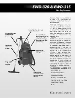 Euroclean EWD 315 Specifications предпросмотр