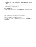 Preview for 9 page of eurodib T-CF15 Installation And Operation Instructions Manual