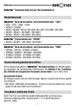 Preview for 2 page of Euroflex B1410060 Operating Instructions Manual