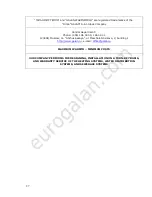 Предварительный просмотр 27 страницы Eurogalan Geyser-9 Operation Manual