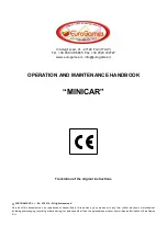 EuroGames MINICAR Operation And Maintenance Handbook предпросмотр