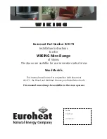 Euroheat WIKING MIRO Range Installation Instructions Manual preview