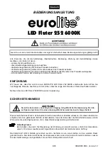 Preview for 4 page of EuroLite 252 6000K User Manual