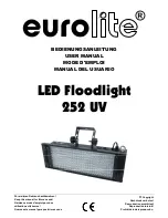 EuroLite 252 UV User Manual preview