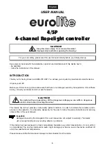 Preview for 6 page of EuroLite 4/5P User Manual