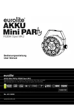 Preview for 1 page of EuroLite 42110205 User Manual