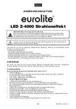 Preview for 5 page of EuroLite 51918223 User Manual