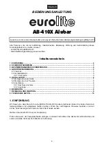 Предварительный просмотр 2 страницы EuroLite AB-410X User Manual