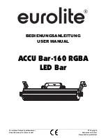 EuroLite ACCU Bar-160 RGBA User Manual preview