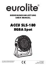 Предварительный просмотр 1 страницы EuroLite ACCU SLS-180 User Manual