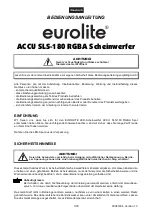 Предварительный просмотр 3 страницы EuroLite ACCU SLS-180 User Manual