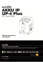 EuroLite Akku IP UP-4 Plus HCL Spot WDMX User Manual preview
