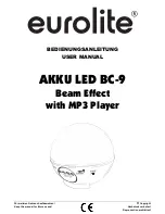 Предварительный просмотр 1 страницы EuroLite AKKU LED BC-9 User Manual