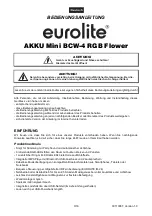 Предварительный просмотр 3 страницы EuroLite AKKU Mini BCW-4 User Manual