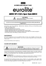 Предварительный просмотр 4 страницы EuroLite AKKU UP-4 QCL Spot WDMX User Manual