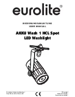 EuroLite AKKU Wash 1 HCL Spot User Manual предпросмотр