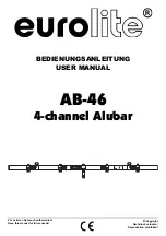 EuroLite Alubar AB-46 User Manual preview