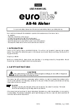 Preview for 12 page of EuroLite Alubar AB-46 User Manual