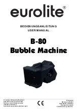 Предварительный просмотр 1 страницы EuroLite B-80 User Manual