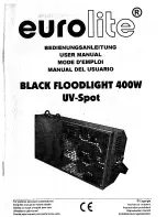 Предварительный просмотр 1 страницы EuroLite black bloodlight 400w uv-spot User Manual