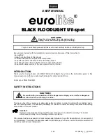 Предварительный просмотр 11 страницы EuroLite BLACK FLOODLIGHT UV-Spot User Manual