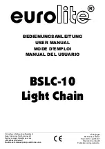 EuroLite BSLC-10 User Manual preview