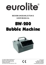 EuroLite BW-200 User Manual preview