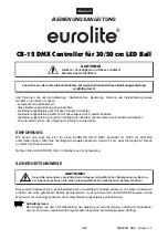 Предварительный просмотр 3 страницы EuroLite CB 12/30 User Manual