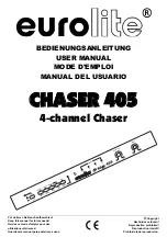 Предварительный просмотр 1 страницы EuroLite CHASER 405 User Manual