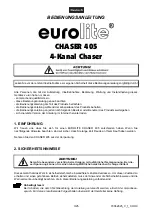 Предварительный просмотр 3 страницы EuroLite CHASER 405 User Manual