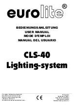 EuroLite CLS-40 User Manual preview