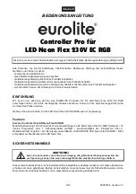 Предварительный просмотр 3 страницы EuroLite Controller Pro User Manual