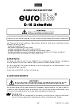 Preview for 4 page of EuroLite D-10 Lighting Effect User Manual