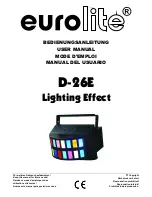 Предварительный просмотр 1 страницы EuroLite D-26 E Apollo EC User Manual