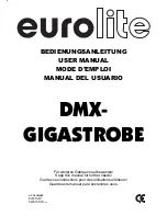 Предварительный просмотр 1 страницы EuroLite DMX-GIGASTROBE User Manual