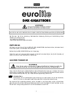 Предварительный просмотр 2 страницы EuroLite DMX-GIGASTROBE User Manual