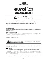 Предварительный просмотр 10 страницы EuroLite DMX-GIGASTROBE User Manual