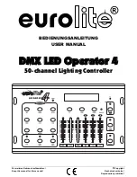 EuroLite DMX LED Operator 4 User Manual preview