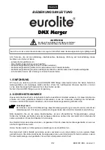 Preview for 3 page of EuroLite DMX Merger User Manual