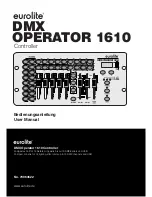 EuroLite DMX OPERATOR 1610 User Manual preview