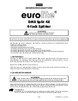 Предварительный просмотр 3 страницы EuroLite DMX Split 4T User Manual