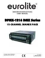 EuroLite DPMX-1216 DMX Series User Manual предпросмотр