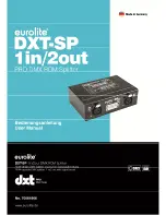 EuroLite DXT-SP User Manual preview