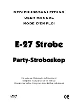 EuroLite E-27 Strobe User Manual предпросмотр