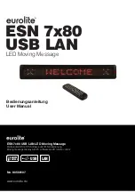 EuroLite ESN 7x80 USB LAN User Manual предпросмотр