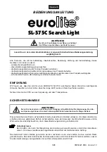 Предварительный просмотр 3 страницы EuroLite Follow Spot SL-575C User Manual